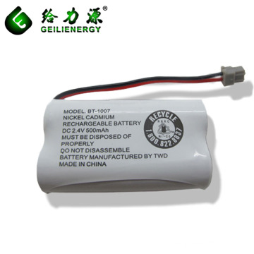 Paquet rechargeable de batterie de BT-1007 NIMH AA 2.4V 500mAh pour le téléphone sans fil